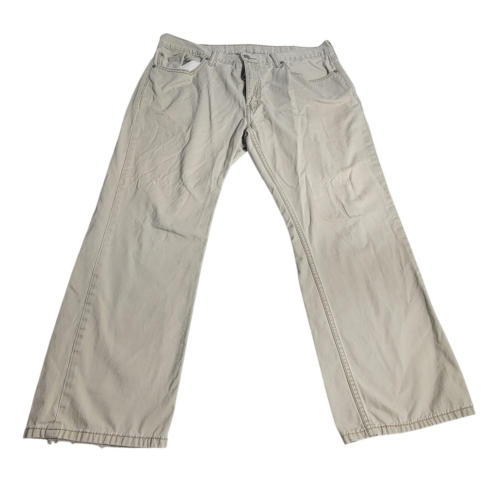 Levis 559 Relaxed Straight Jeans Mens 38x29 Tan Khaki Cotton Denim Pants